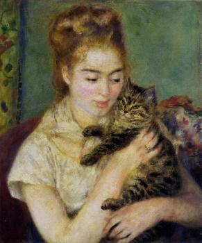 Pierre Auguste Renoir : Woman with a Cat